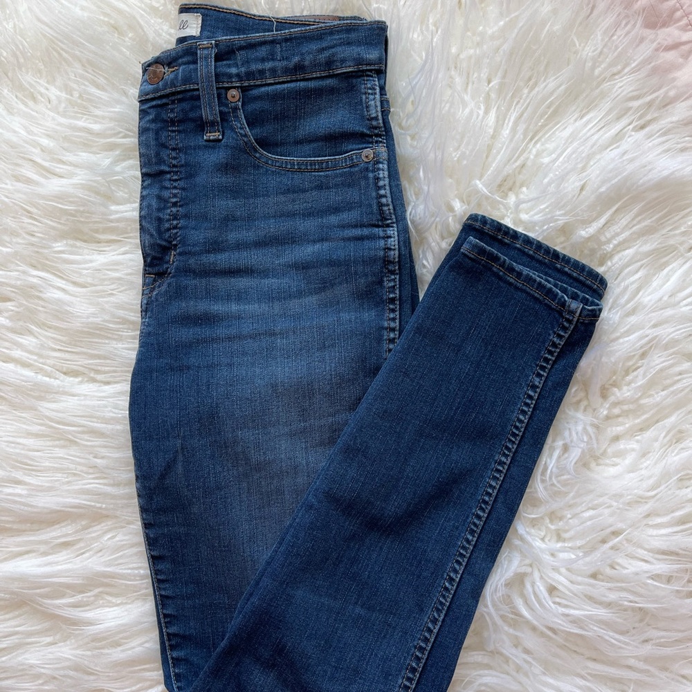 Madewell 10" High-Rise Skinny Jeans in Hayes Wash Size 27 Like New